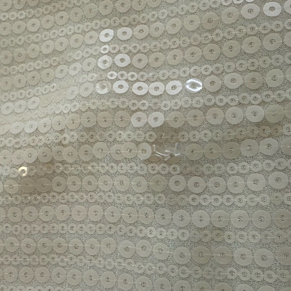 Reformation Elegant Cream Sequin Women's Crop Top Size 14 - Picture 10 of 12